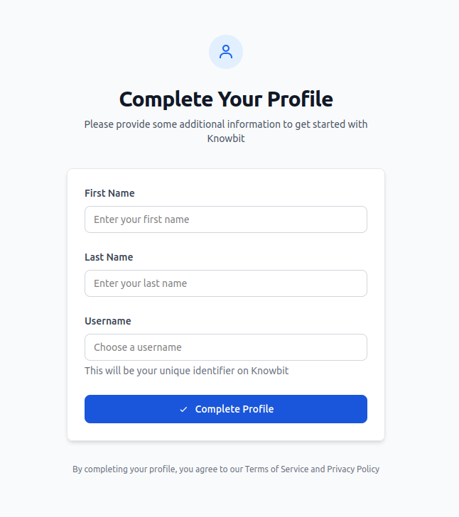 Profile Setup